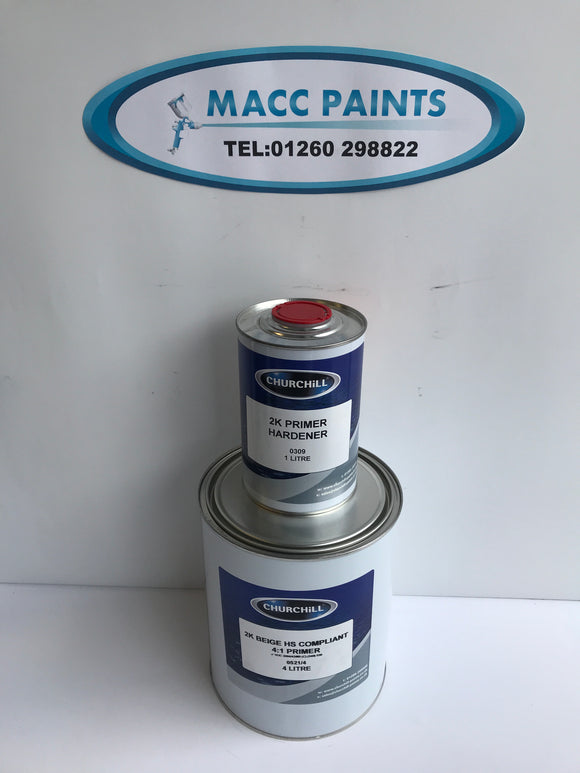 1 X 2K GREY H.S.COMPLIANT PRIMER 4L..1 X 2K PRIMER HARDENER 1L